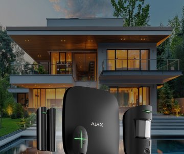 AJAX StarterKit Cam Plus Kablosuz Kameralı Dedektörlü Alarm Seti
